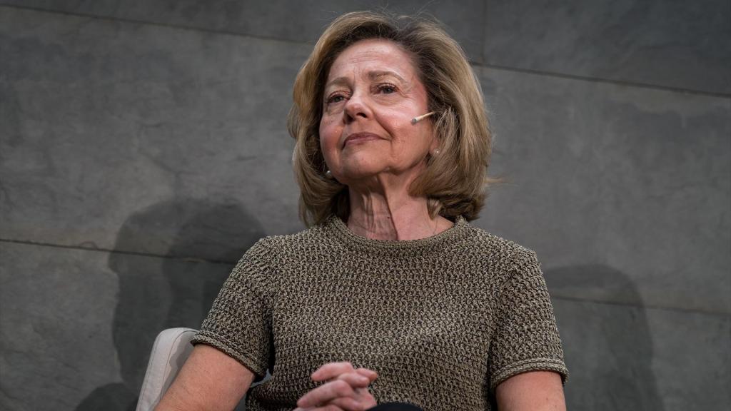 La fiscal Consuelo Madrigal interviene durante el diálogo ‘Instituciones del Estado Democrático de Derecho’.