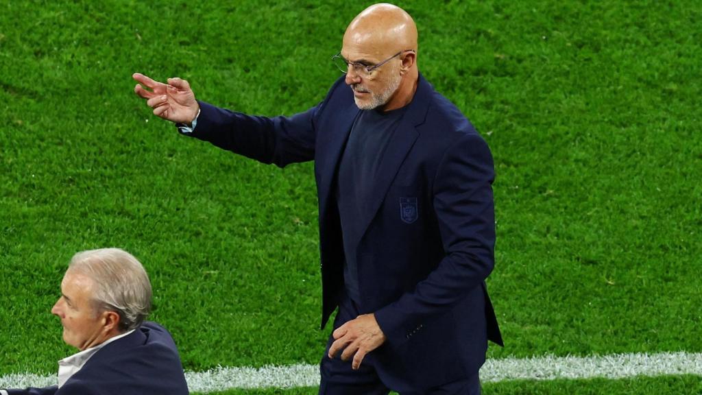 De la Fuente, en el partido contra Italia.