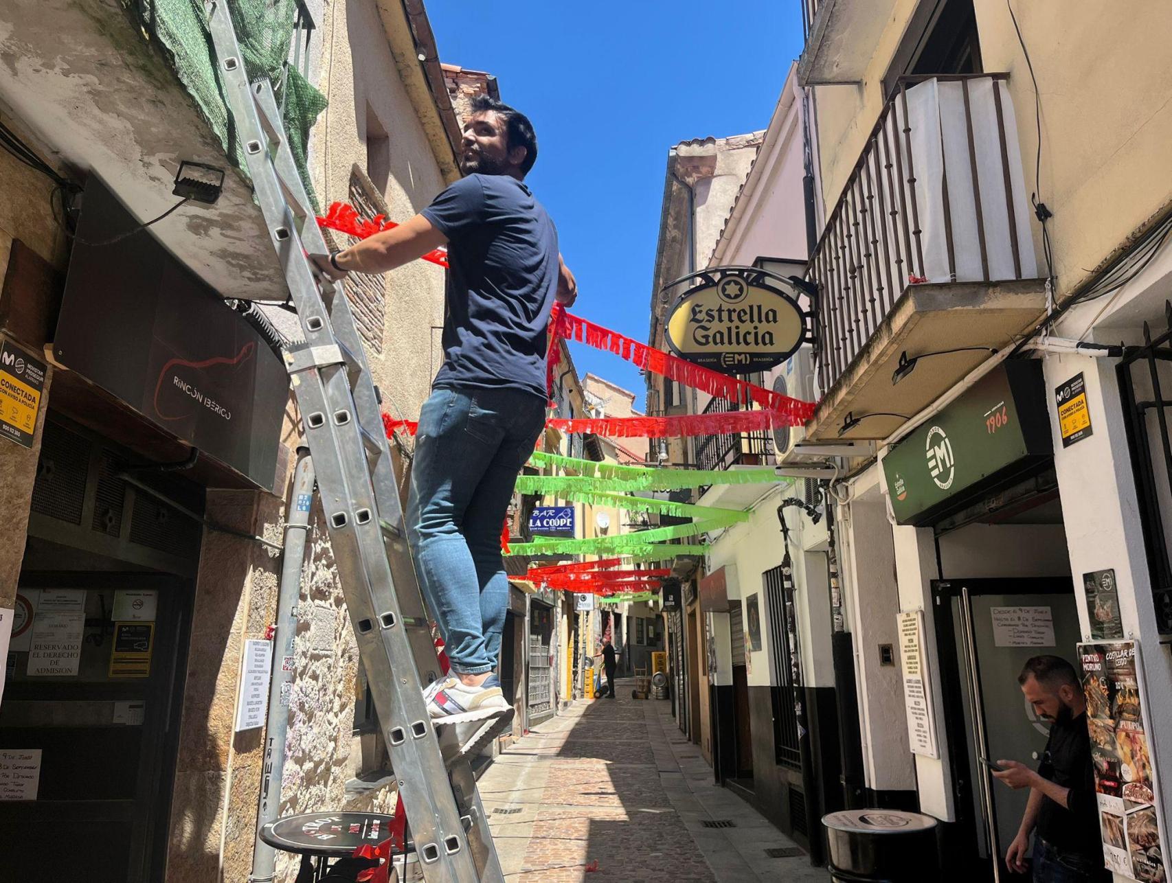 Decoración de la calle de Los Herreros