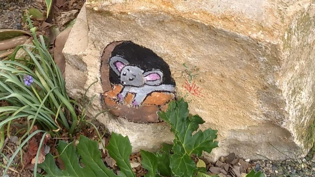 Un ratón en una roca.