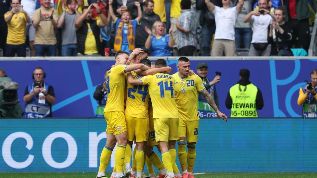 Imagen del partido de Ucrania y Eslovaquia.