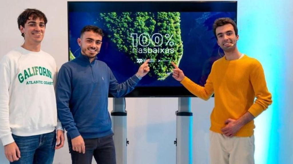 Borjamina, Raúl y Bruno.