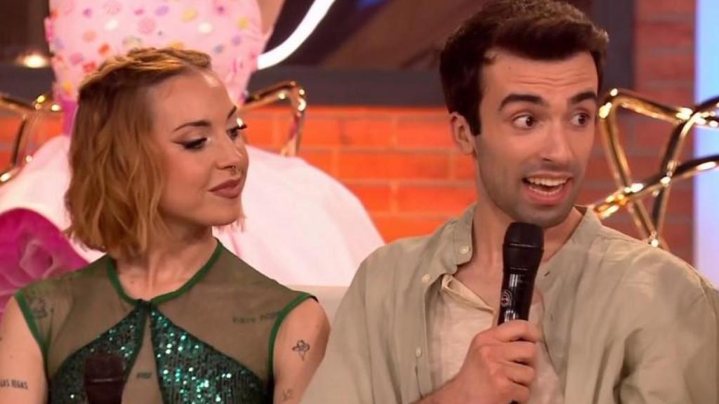 Bruno con la bailarina de Bailando con las estrellas.