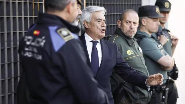 Pedro Rocha en el Juzgado de Majadahonda (Madrid) el día que fue imputado en el 'caso Supercopa'.