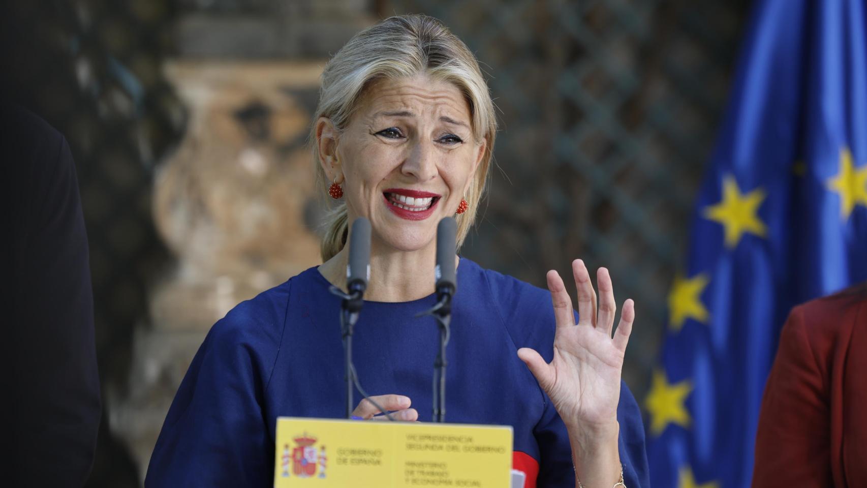 La vicepresidenta segunda y ministra de Trabajo, Yolanda Díaz, el pasado viernes.