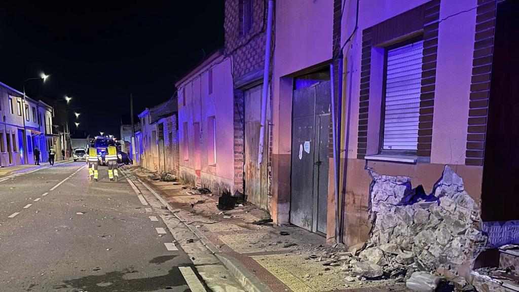 Imagen de algunas de las fachadas afectadas en Íscar