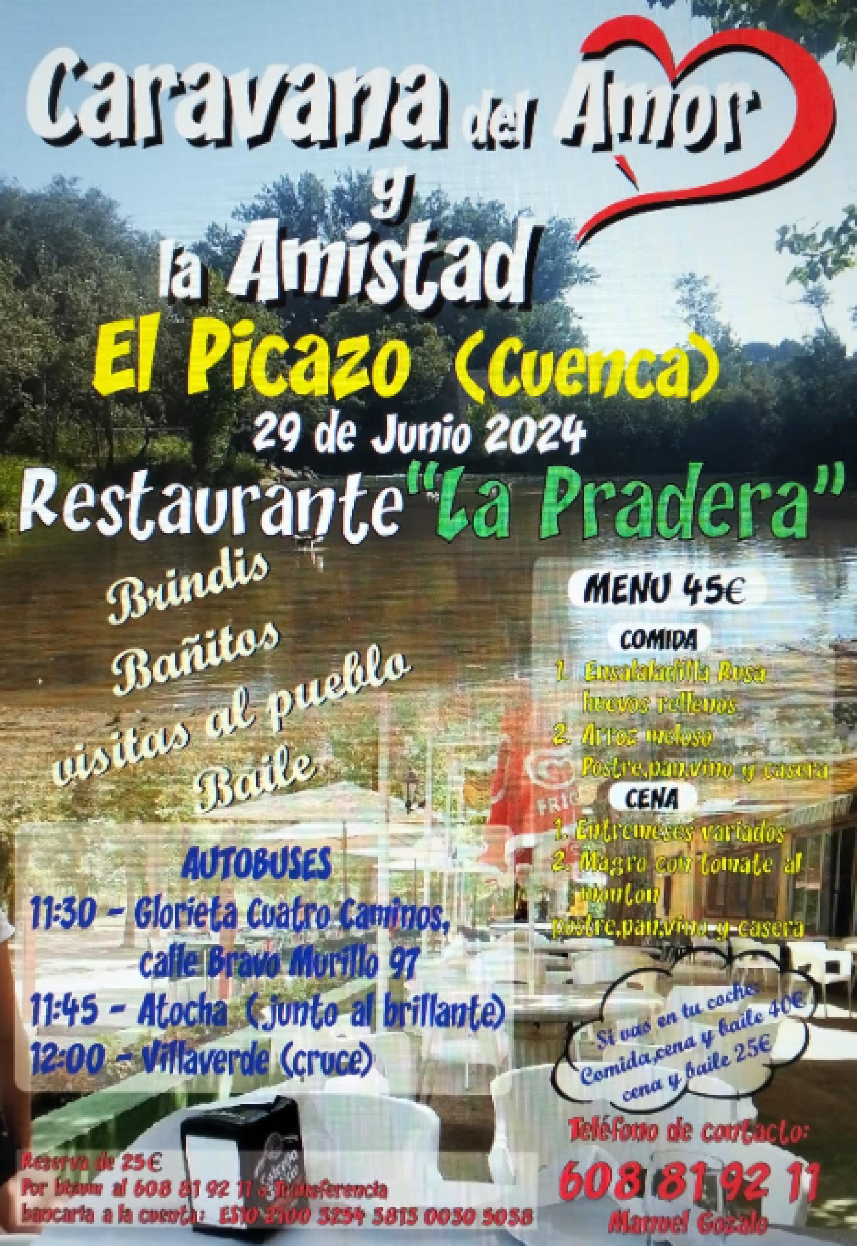 El cartel anunciado de la 'Caravana del Amor y la Amistad'.