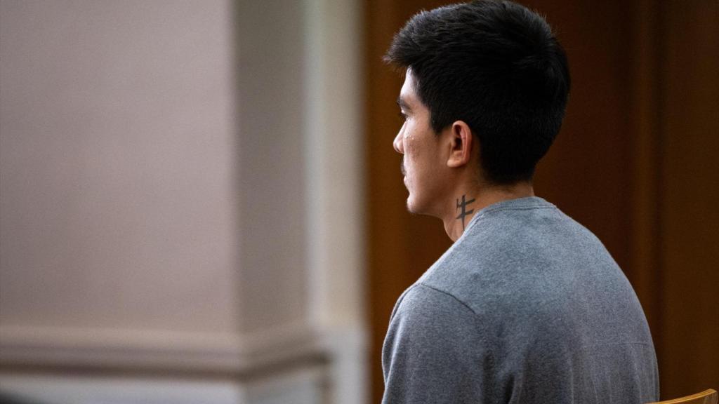 Brian Raimundo Céspedes Mendieta en el banquillo de los acusados.