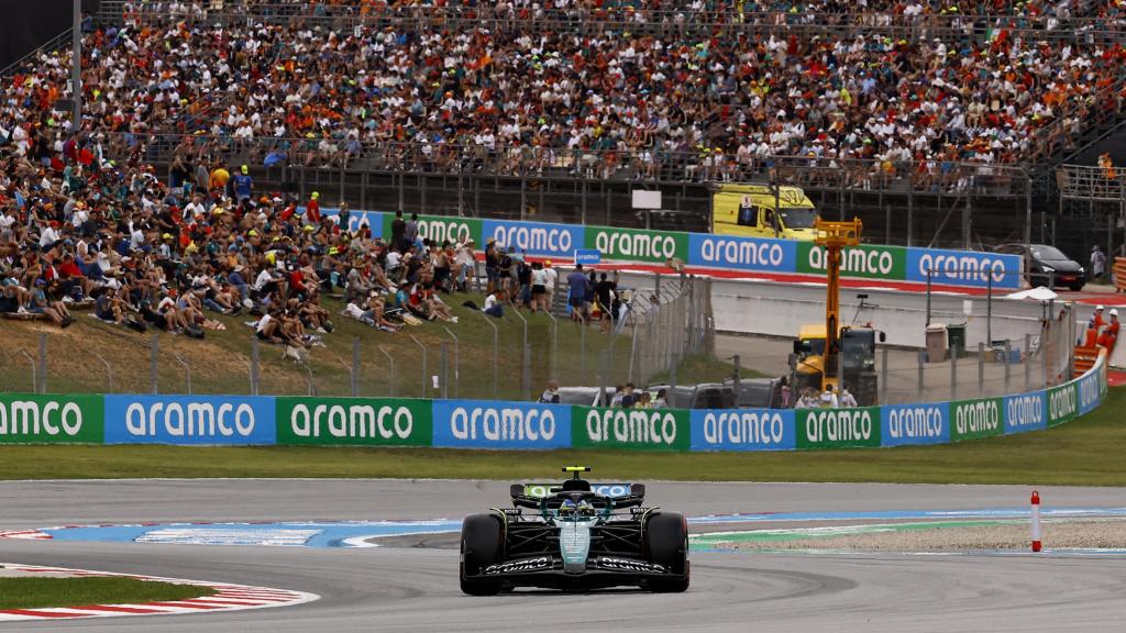 Alonso durante la clasificación del GP de España.