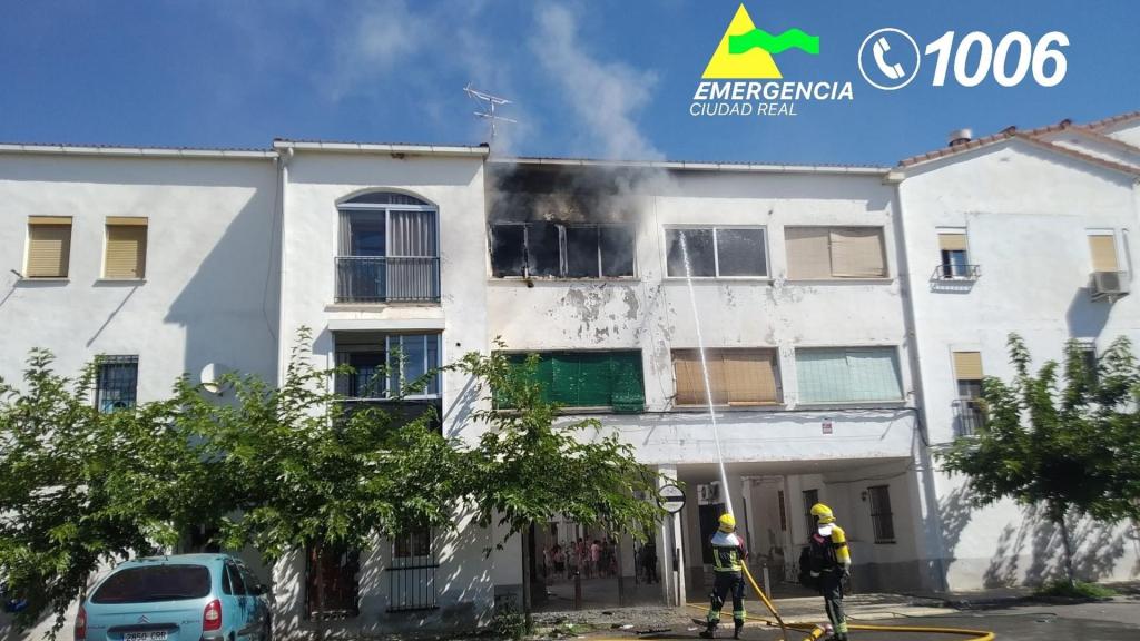 Incendio en un piso de Almagro.