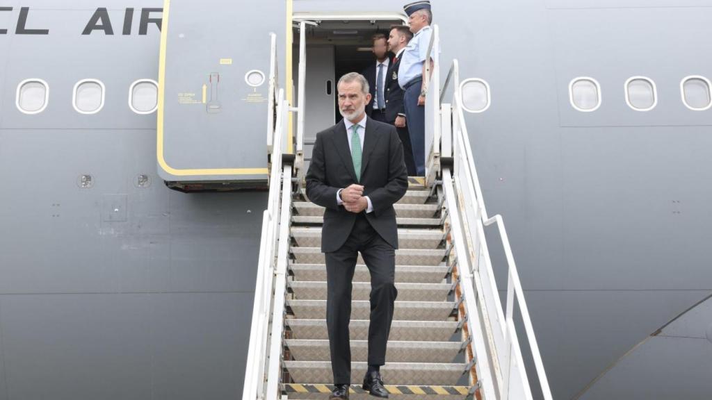 El rey Felipe VI, a su llegada a Lituania este pasado lunes, 24 de junio.