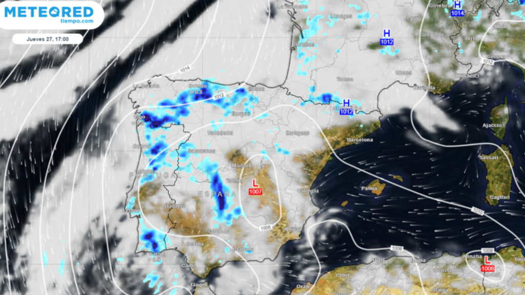 Mapa de la DANA. / Foto: Meteored.
