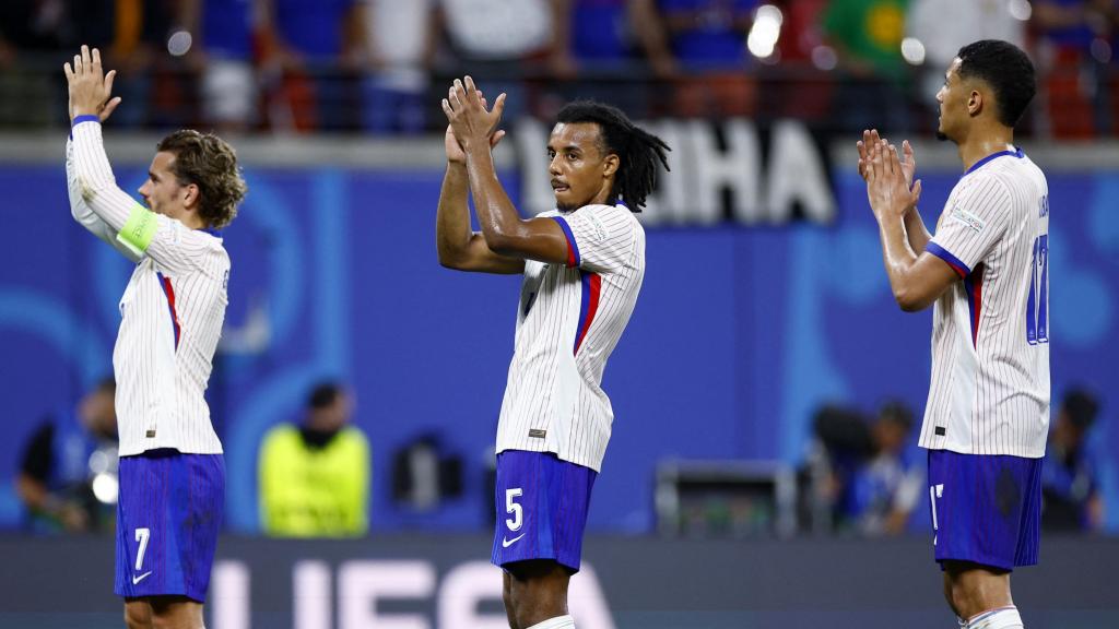Los jugadores de Francia tras un partido de la Eurocopa