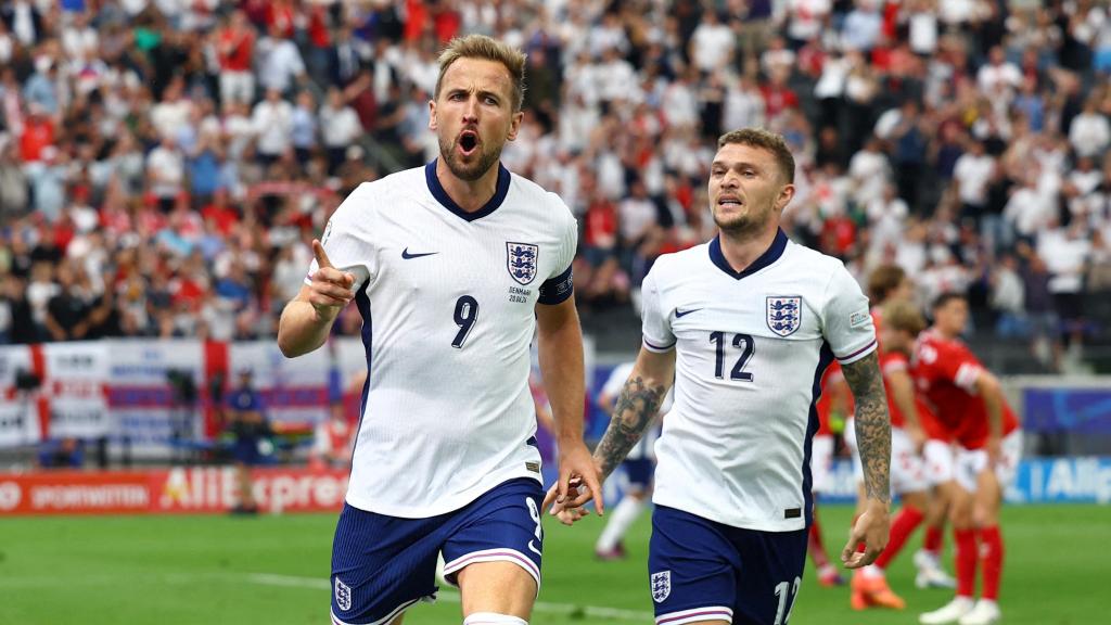 Harry Kane celebra un gol con Inglaterra