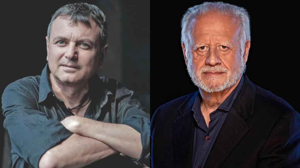 Ernesto Caballero y Juan Echenove. Fotos: Marcos G. y Sergio Parra