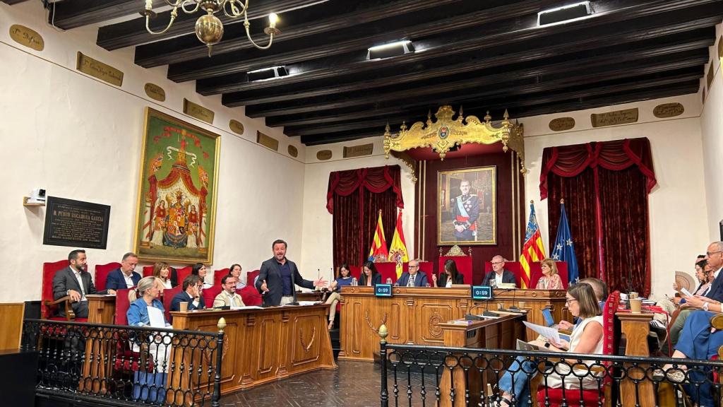 Pablo Ruz, durante una intervención en el pleno de este lunes en Elche.