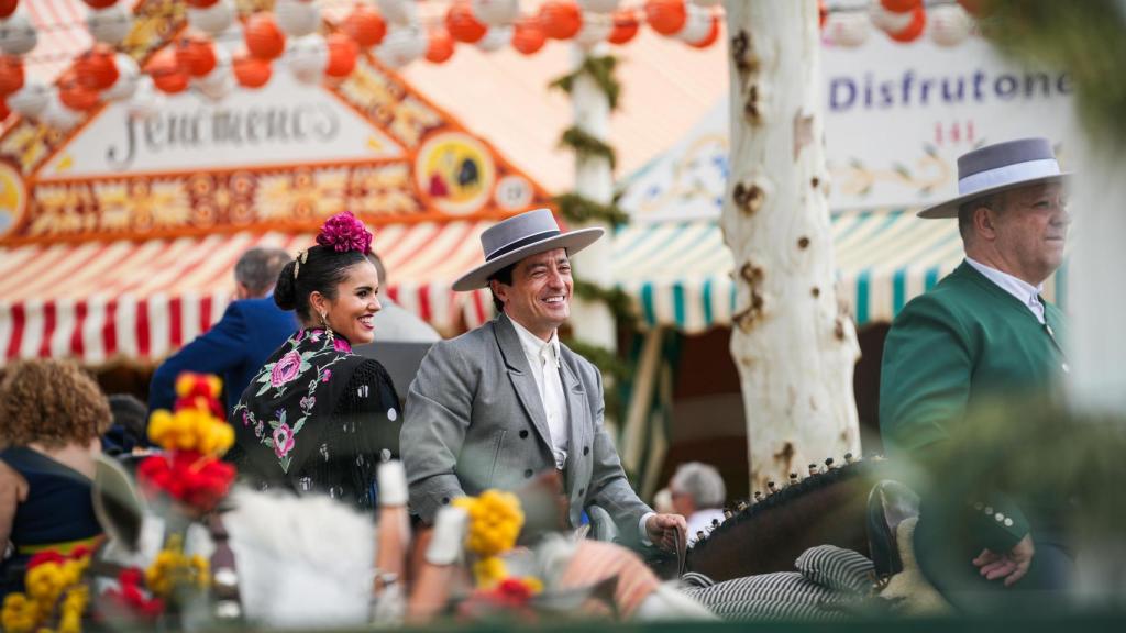 Sevilanos en la Feria de Abril.