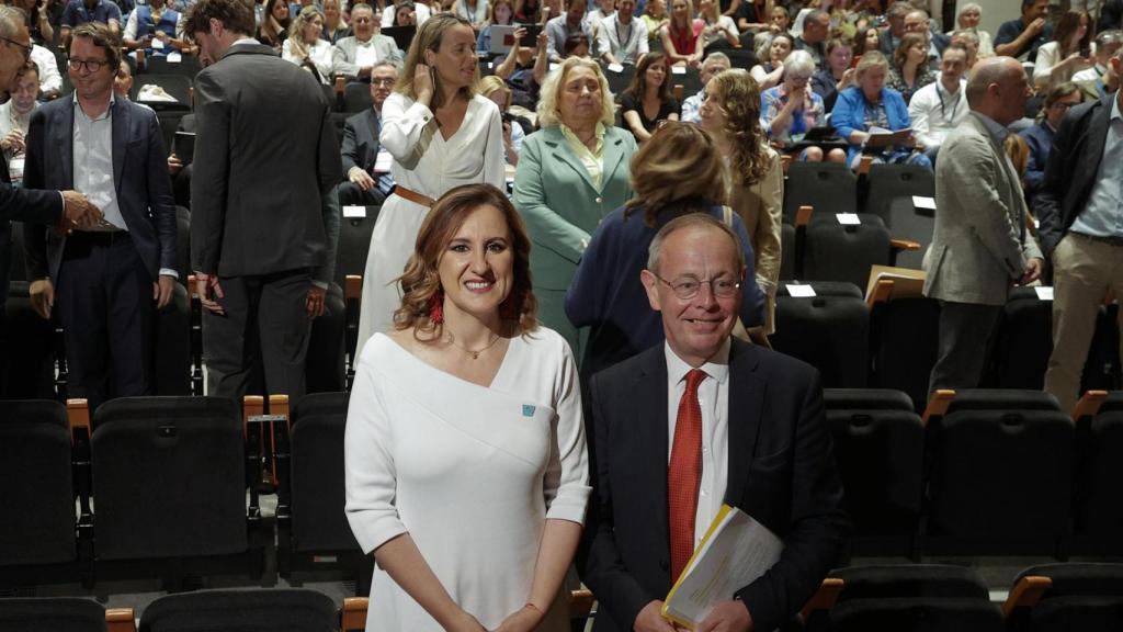 María José Catalá y Patrick Child este  martes durante la inauguración de la cumbre climática