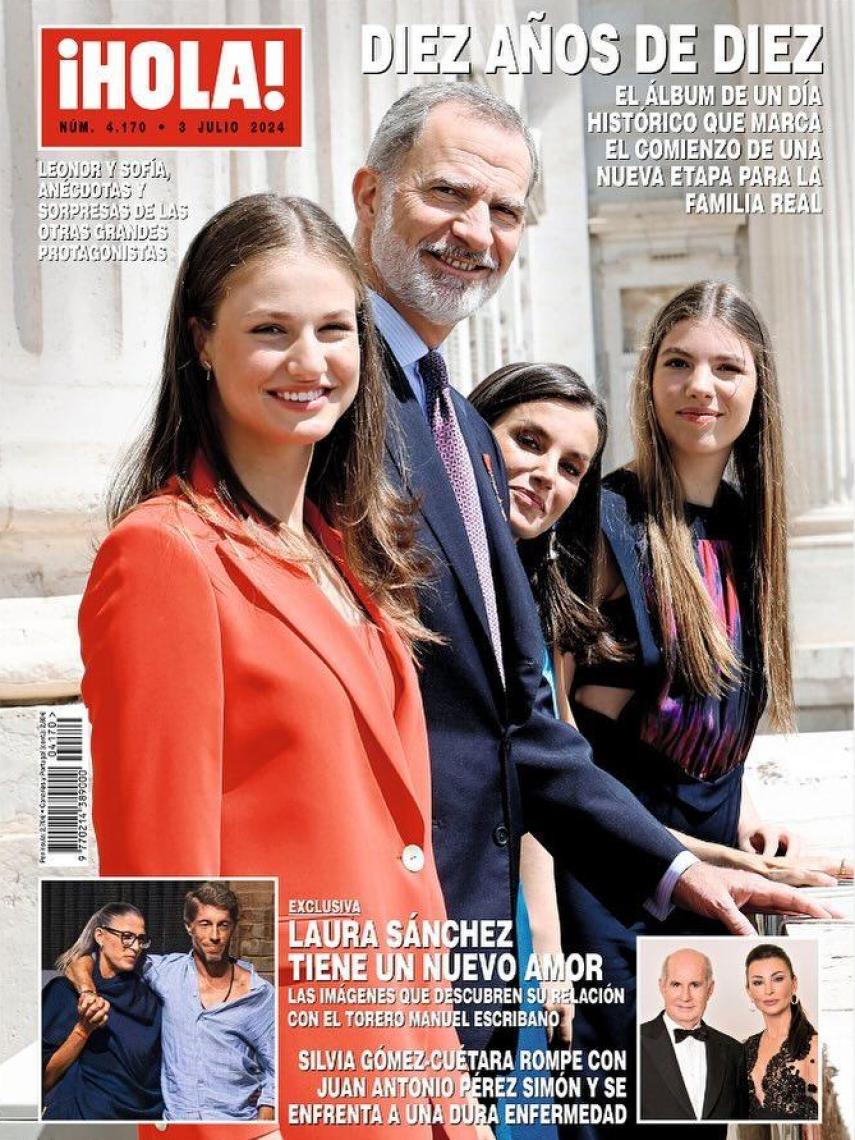 La portada de la revista '¡HOLA!' donde se anuncia el romance de Laura y Manuel.