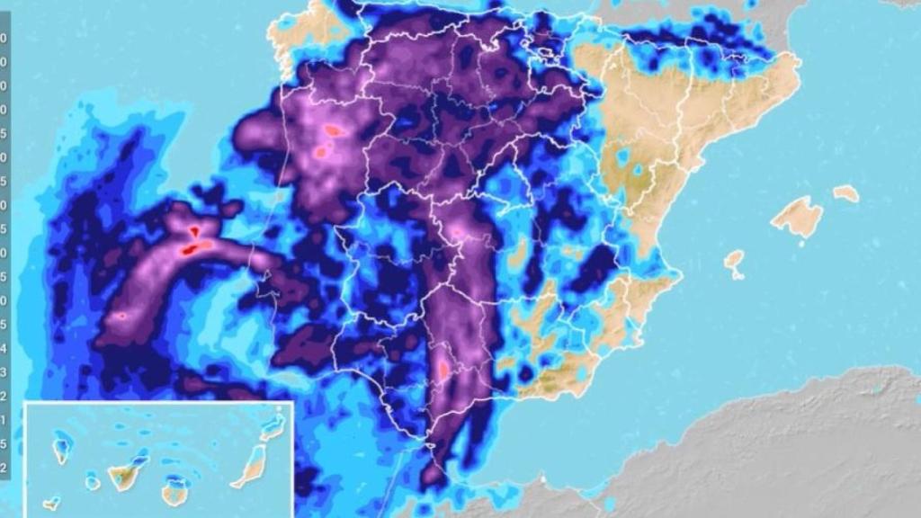 Imagen de la previsión para las próximas horas