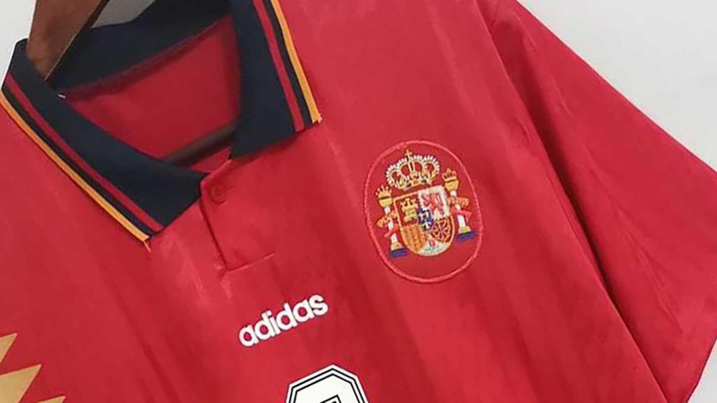 Detalle de la equipación de España en el Mundial 1994