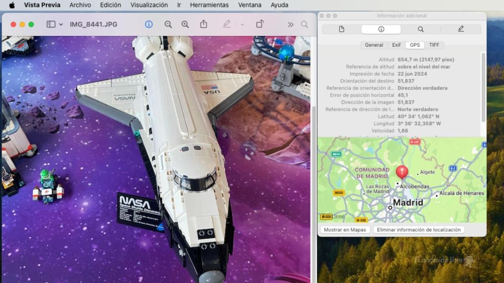 EXIF de una imagen en MacOS