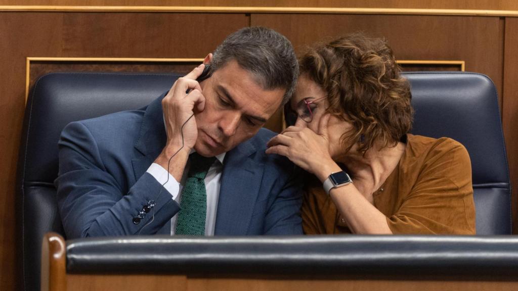 El presidente Sánchez y la vicepresidenta Montero, este miércoles en el Congreso de los Diputados.