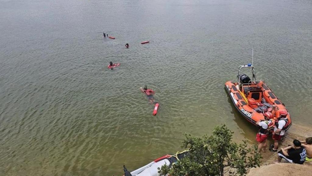 La Guardia Civil en el Pantano de San Juan.
