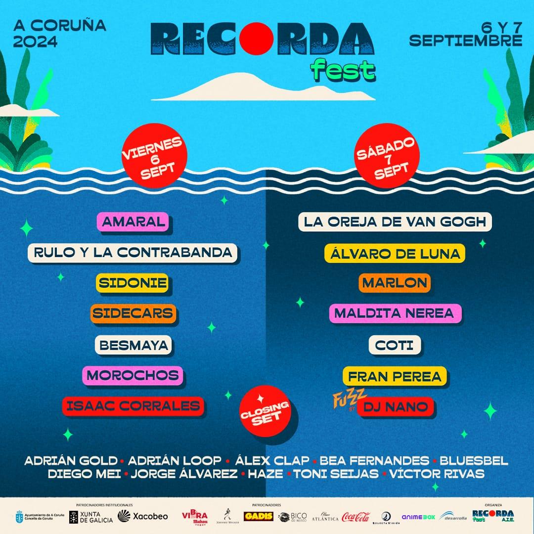 Cartel por días – Recorda Fest