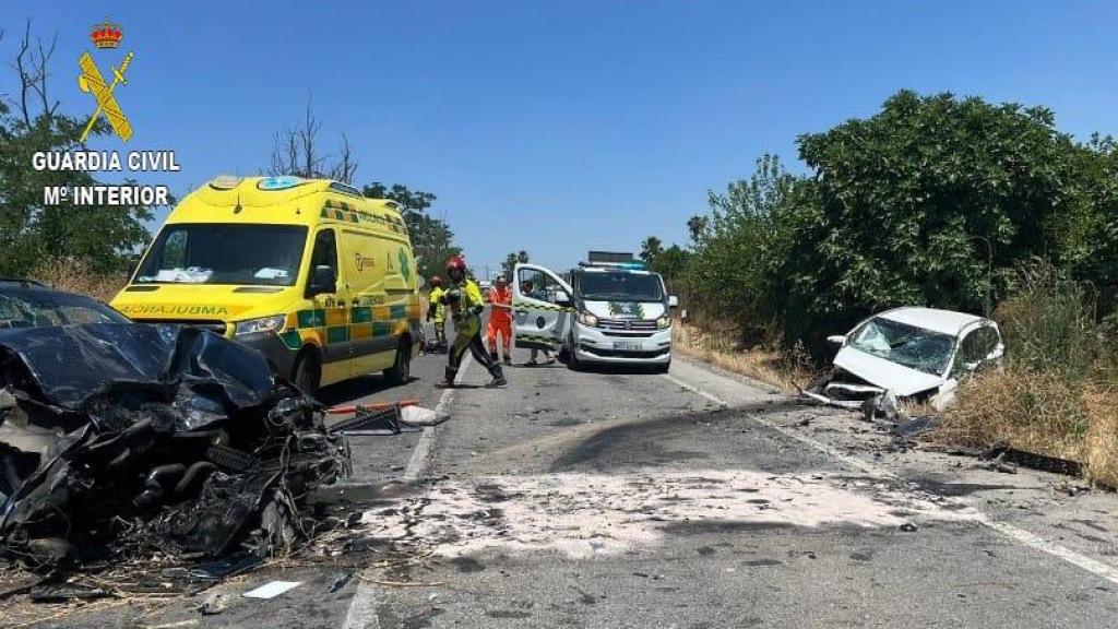 Estado en el que quedó la vía tras el atropello.