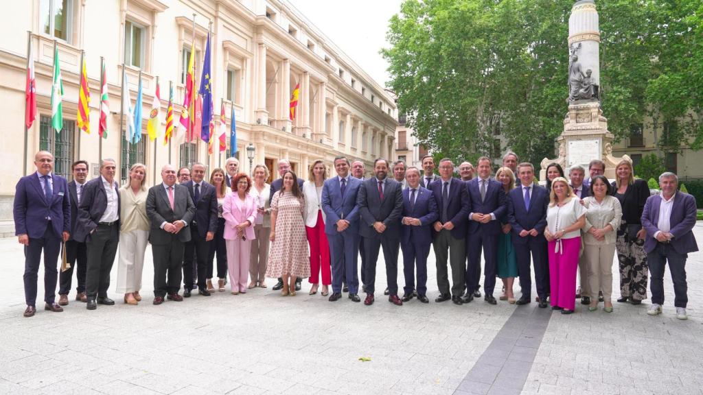 Representación del PP de Castilla-La Mancha que ha acudido al Senado.