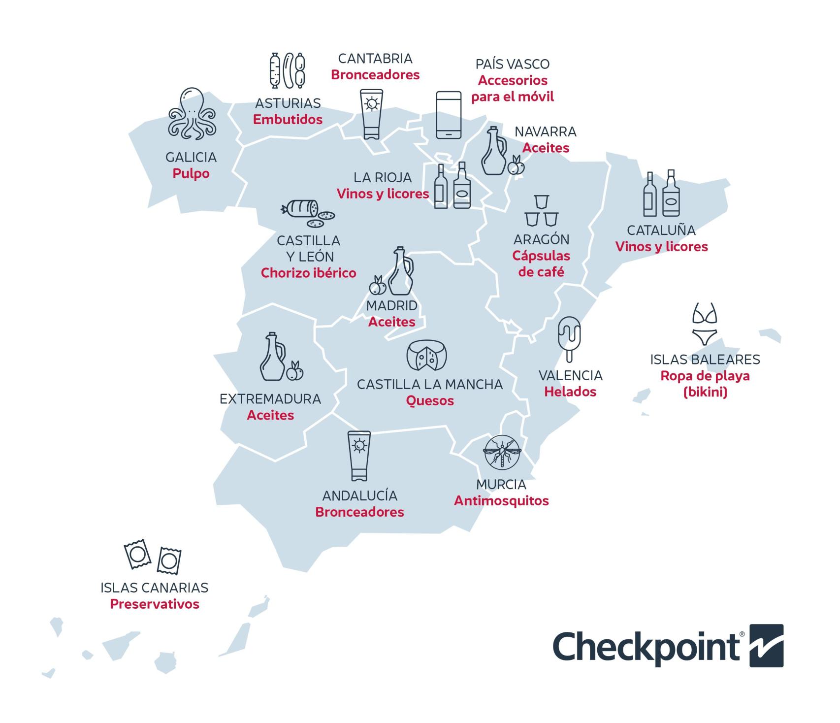 Mapa de hurtos de verano por comunidades