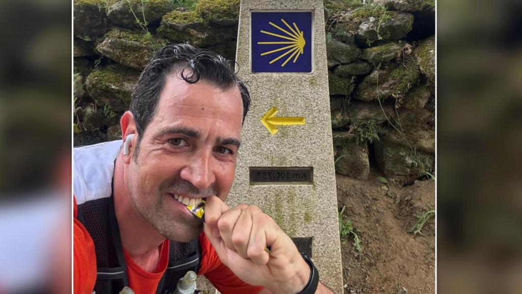 Hugo Prieto, en una de las etapas del Camino de Santiago