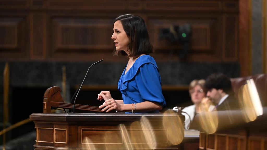 La secretaria general de Podemos, Ione Belarra, este jueves en el Congreso de los Diputados.