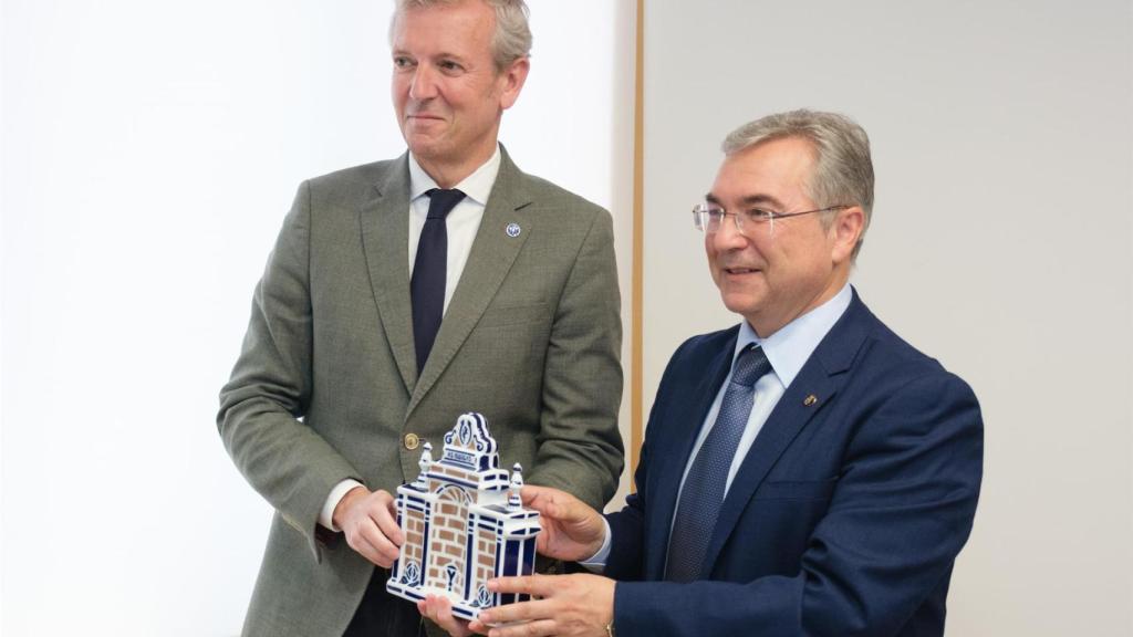 Alfonso Rueda y Luis Menor, presidente de la Diputación de Ourense