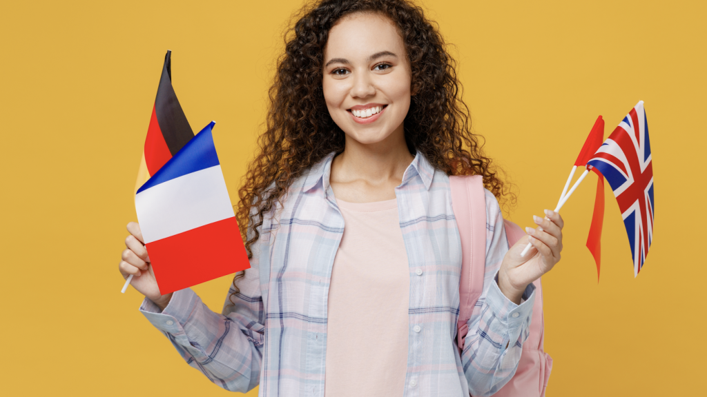 Joven estudiante de inmersión lingüística.