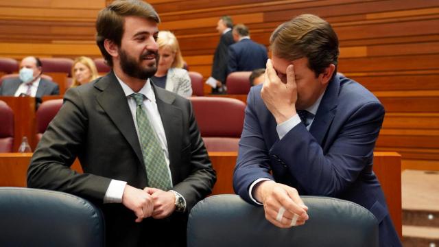 El exvicepresidente de la Junta, Juan García-Gallardo, y el presidente, Alfonso Fernández Mañueco, en una imagen de archivo