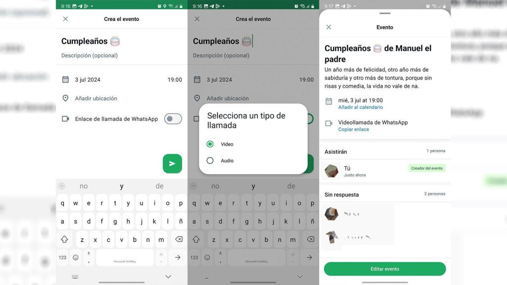 Así se crea un evento en WhatsApp