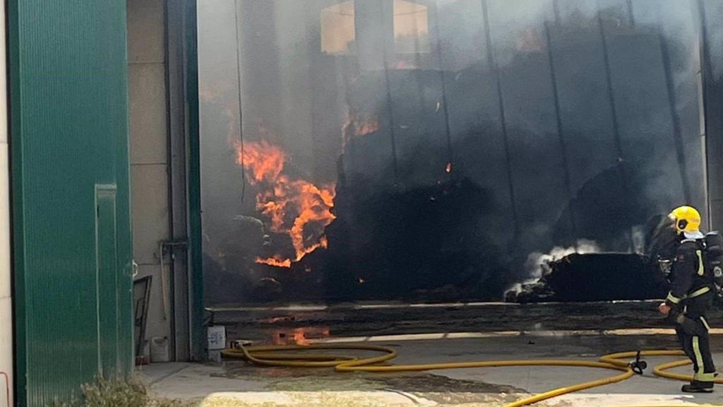 Incendio en una nave de La Frontera (Cuenca). Ayuntamiento de Cuenca.
