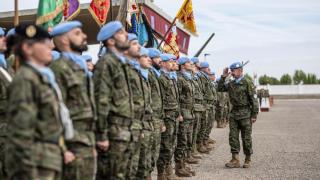 Brigada Aragón antes de partir a la misión en Líbano.