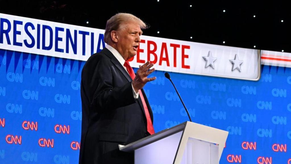 Joe Biden y Donald Trump, en el debate electoral de este jueves.