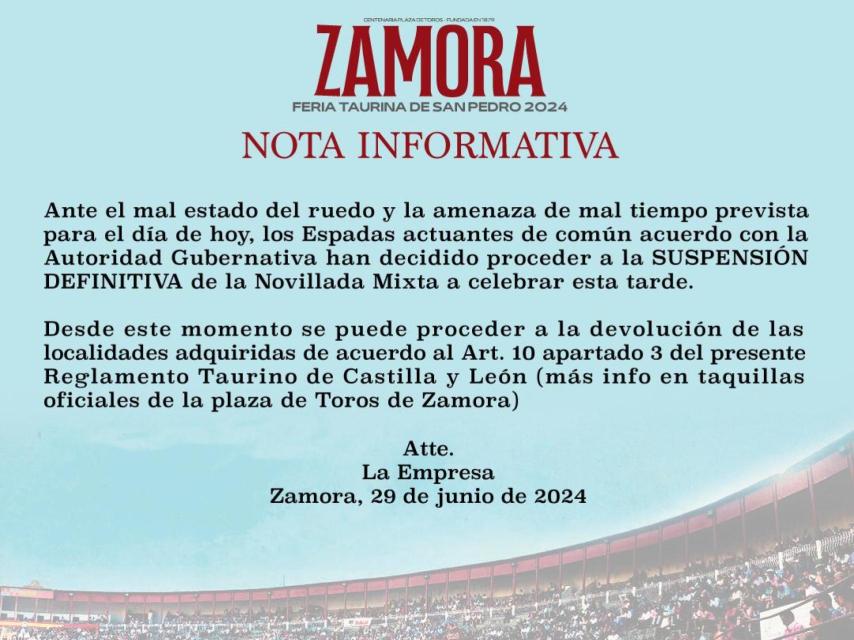 Escrito de la suspensión