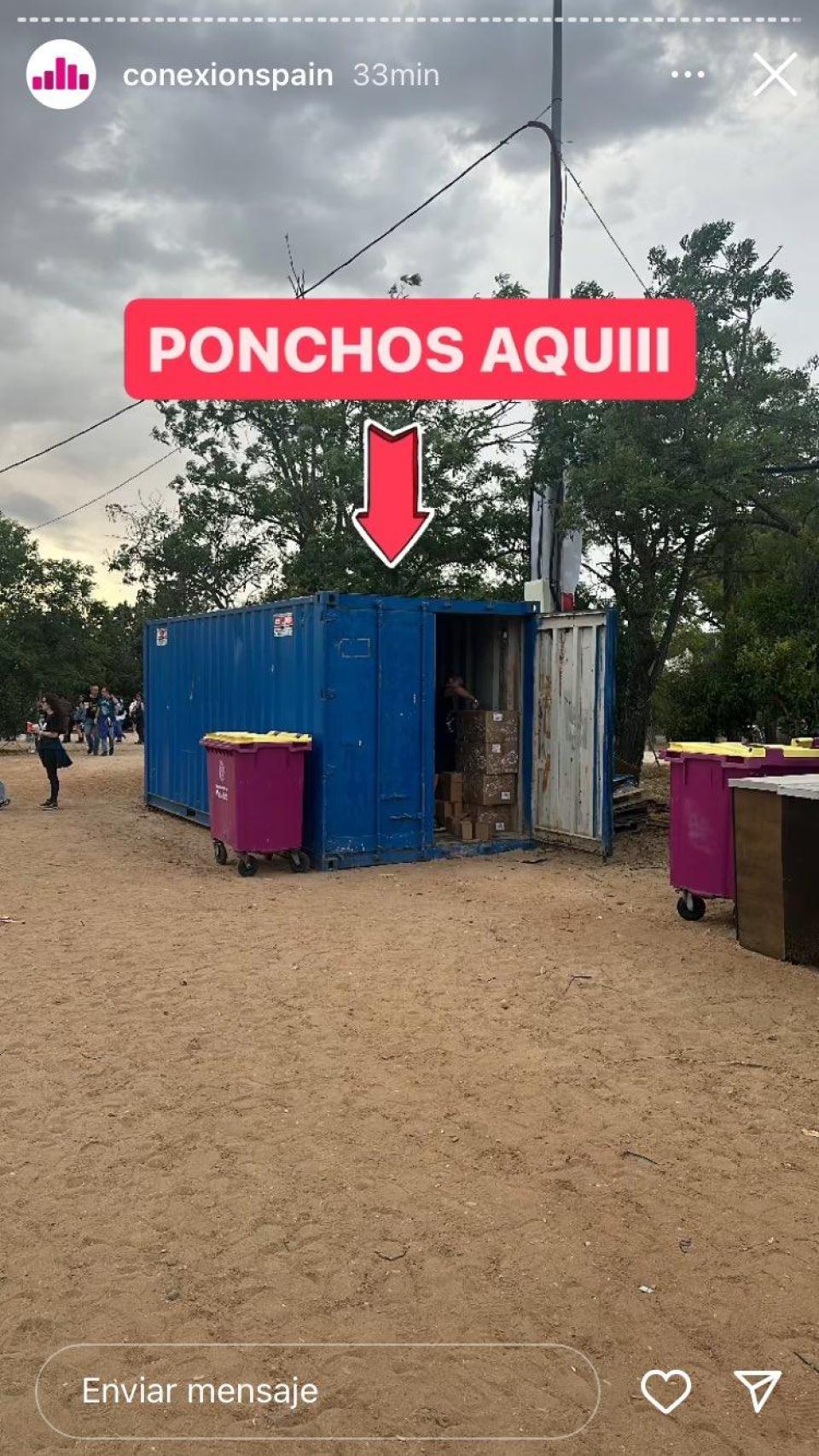 Fotografía del lugar donde se adquirían los ponchos