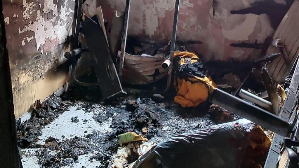 Incendio de una casa en Malagón (Ciudad Real). Foto: Ayuntamiento.