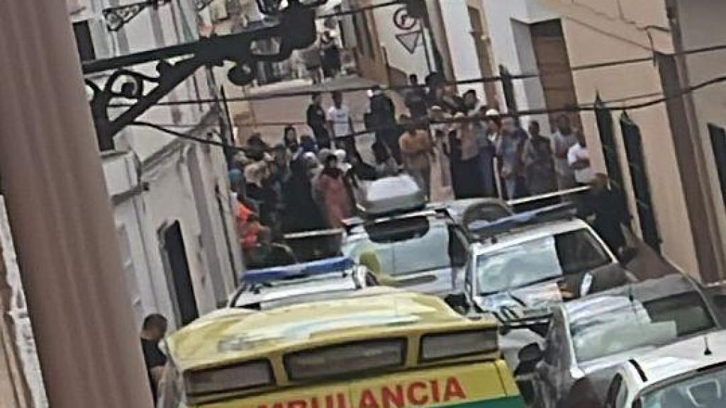 Foto del lugar de los hechos difundida por varios vecinos de Las Pedroñeras a través de los grupos de WhatsApp.