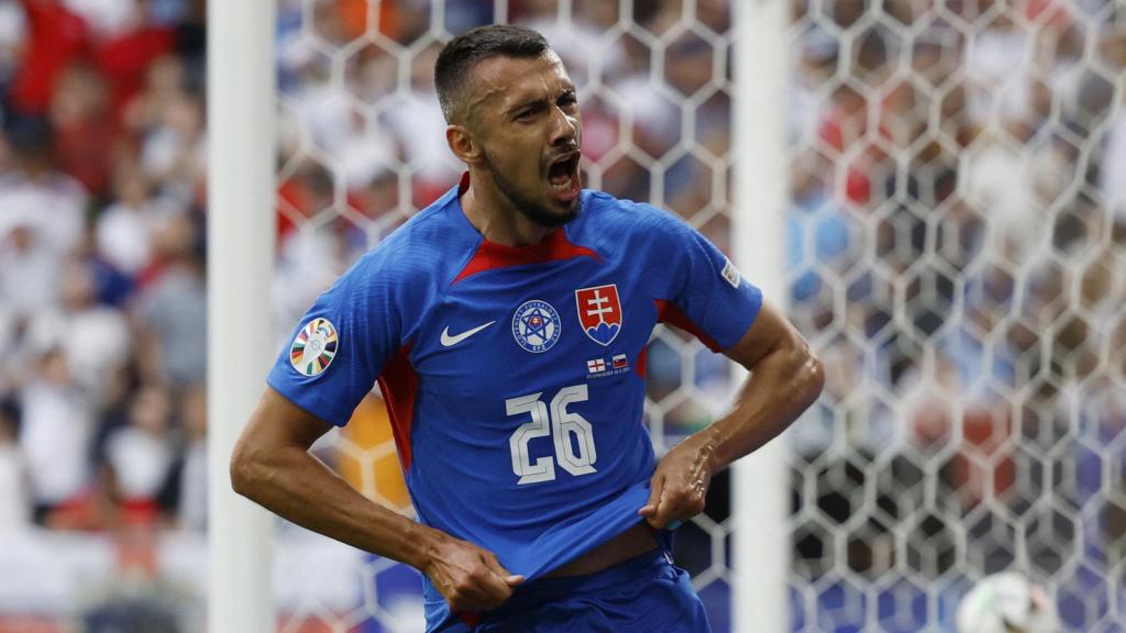 Schranz celebra su gol ante Inglaterra.