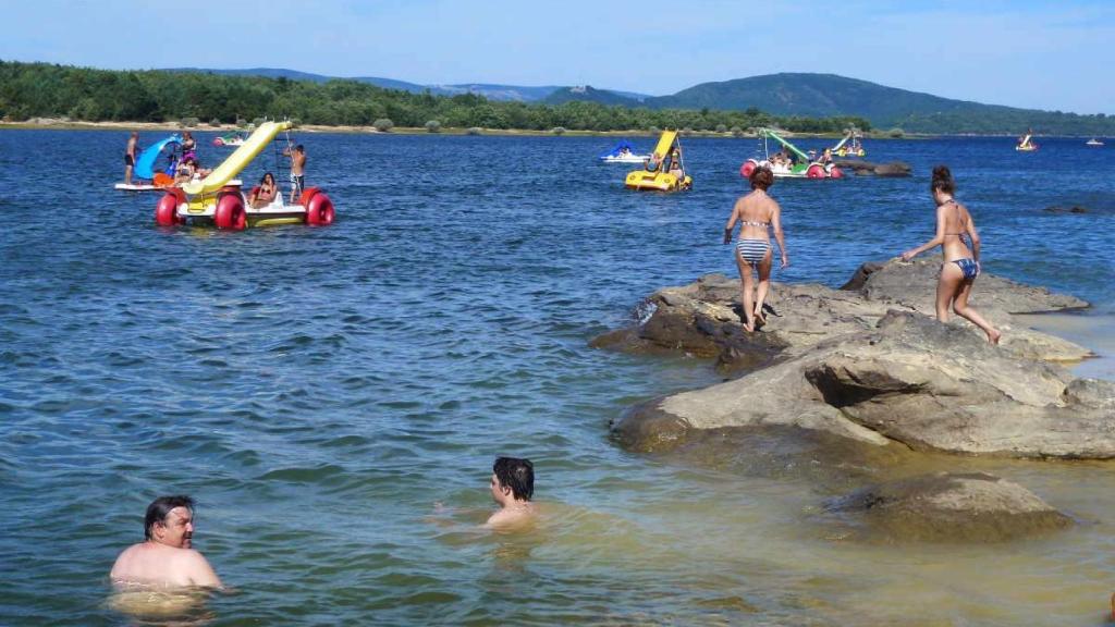 Zona de agua de la Playa Pita en Soria