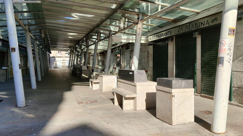 La Rúa Pescadería de  Vigo.