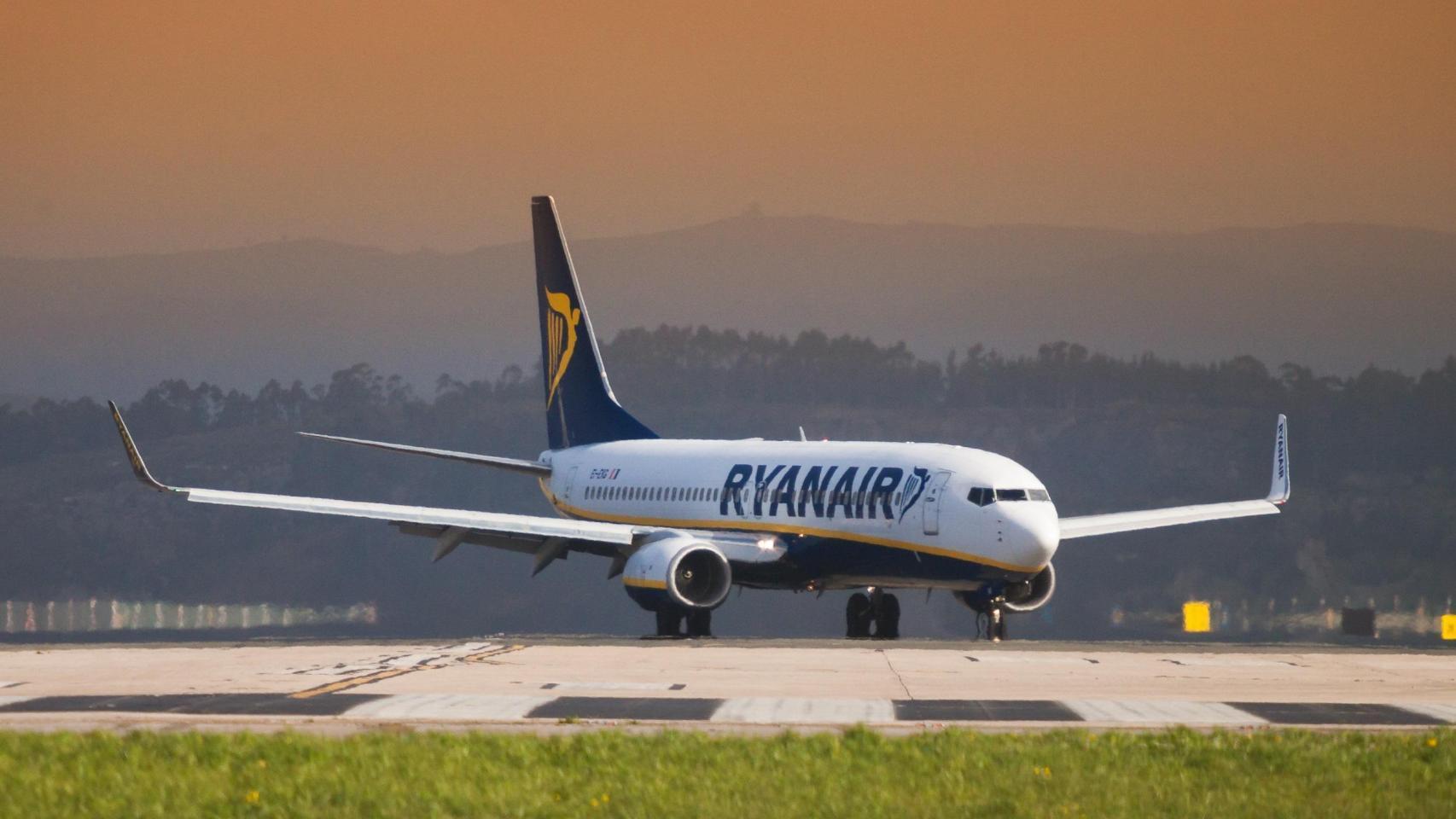 Un avión de la aerolínea irlandesa Ryanair.