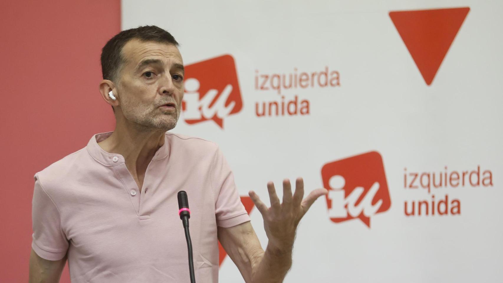 El coordinador federal de IU, Antonio Maíllo, este sábado durante la Coordinadora Federal del partido.